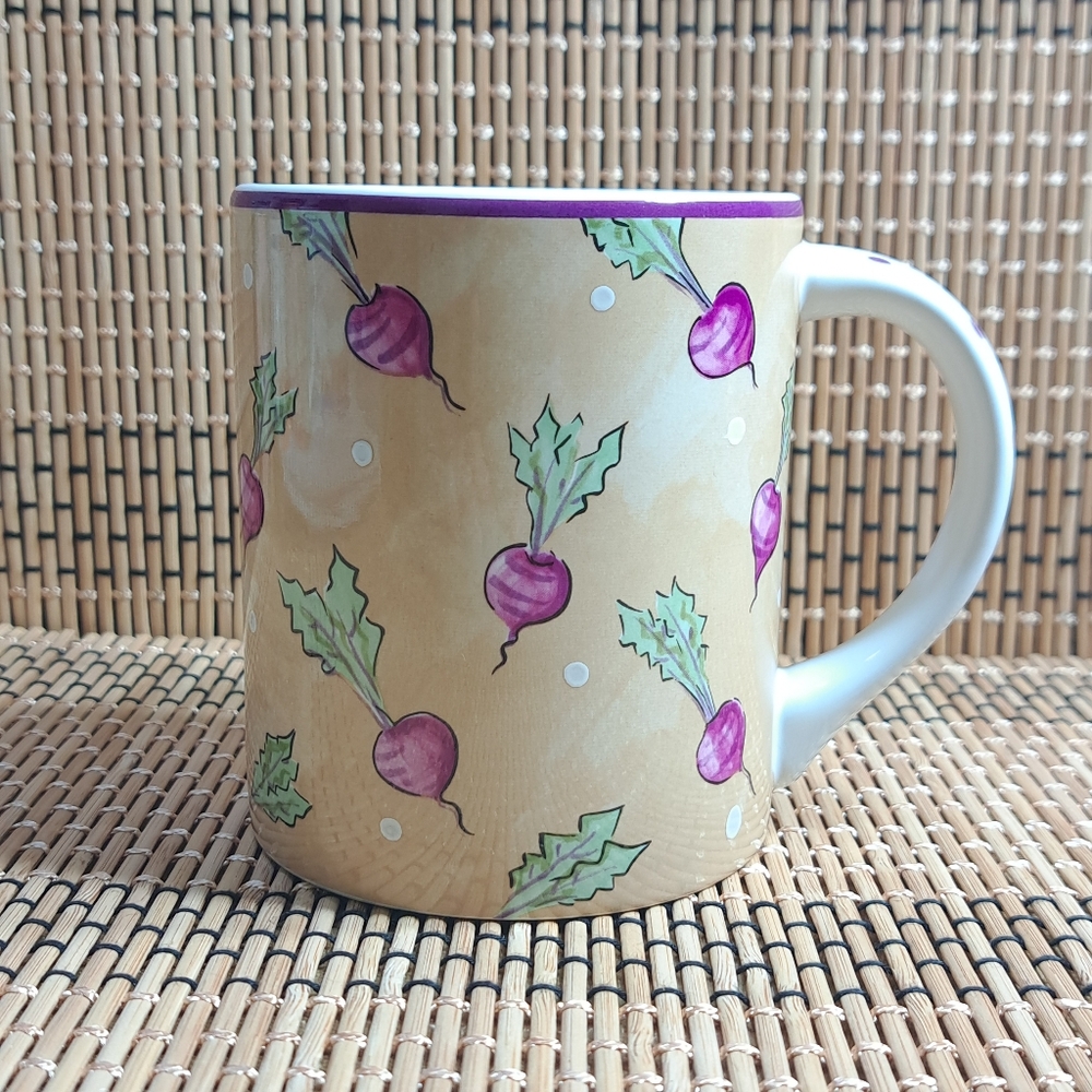 Bois d' Arc by for The Essex Collection Coffee Cup Beets Mug‎ Beige & Purple